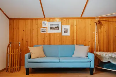 Ein Sitzbereich in der Unterkunft The Eiger Express Apartment - GRINDELHOMES
