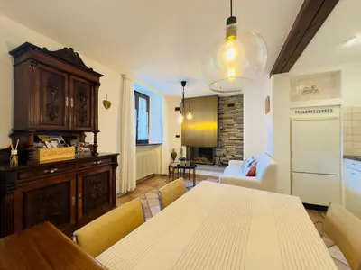 Küche/Küchenzeile in der Unterkunft Casa Leoni a Moghegno