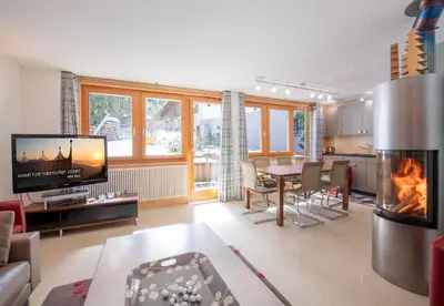 TV/Unterhaltungsangebot in der Unterkunft Chalet Sole Apt 3