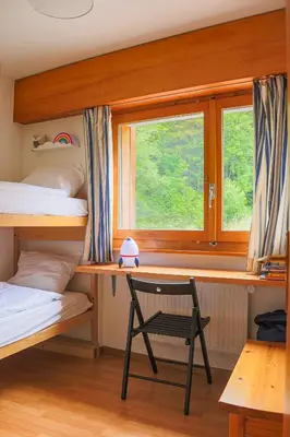 Ein Bett oder Betten in einem Zimmer der Unterkunft Kid-friendly studio near Ski Lifts