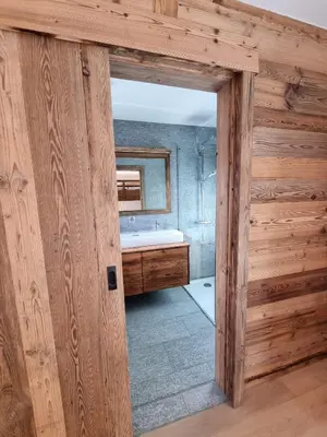 Ein Bett oder Betten in einem Zimmer der Unterkunft Chalet Mouflon