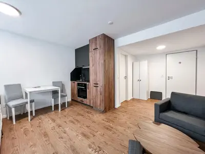 Küche/Küchenzeile in der Unterkunft Mountain Retreat Studio: Idyllische Ferienwohnung in Saas-Fee