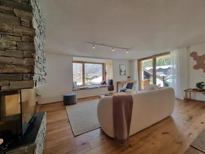 Ein Sitzbereich in der Unterkunft Riverside 2nd Floor North
