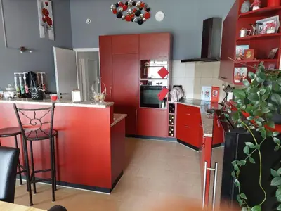 Küche/Küchenzeile in der Unterkunft Les balcons du Rhône